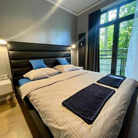 Navy Blue Z Tarasem Apartment